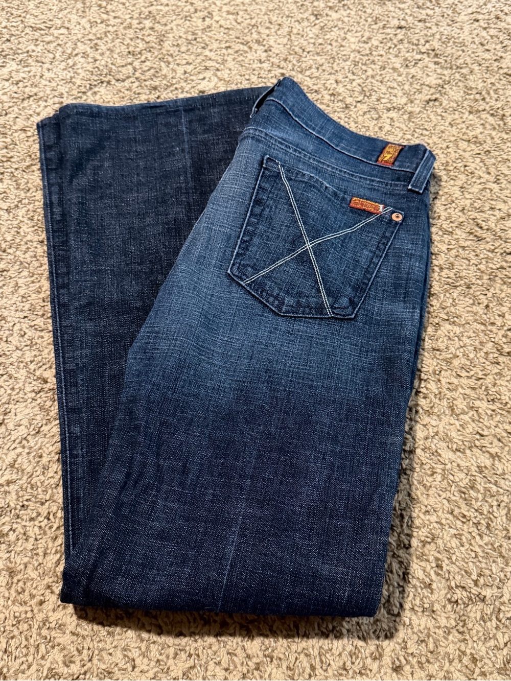 7 For All Mankind Women’s Y2K Dojo Jeans - Dark Blue Size 28